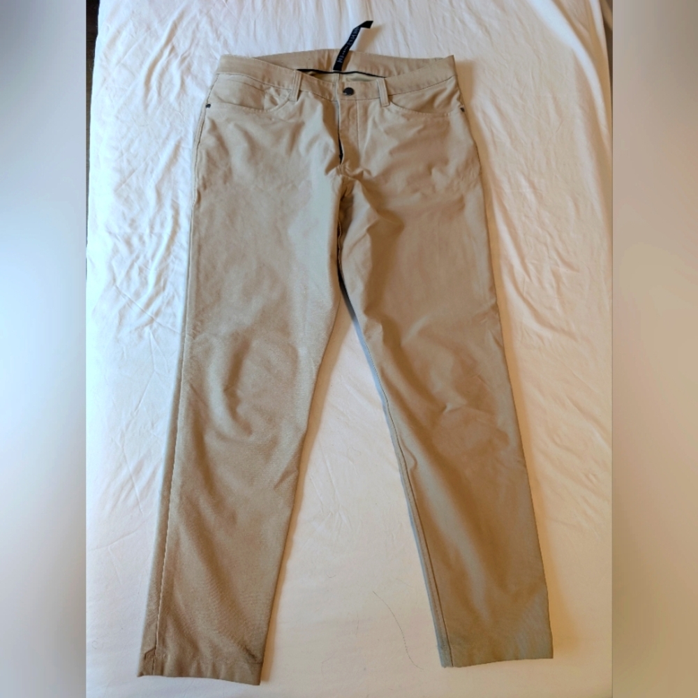 Lululemon Men ABC Slim-Fit 5 Pocket Pant 32 Length utiltech, size 34, Trench